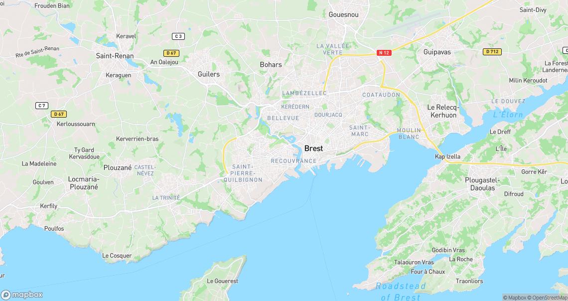 Localisation de la voiture à Brest