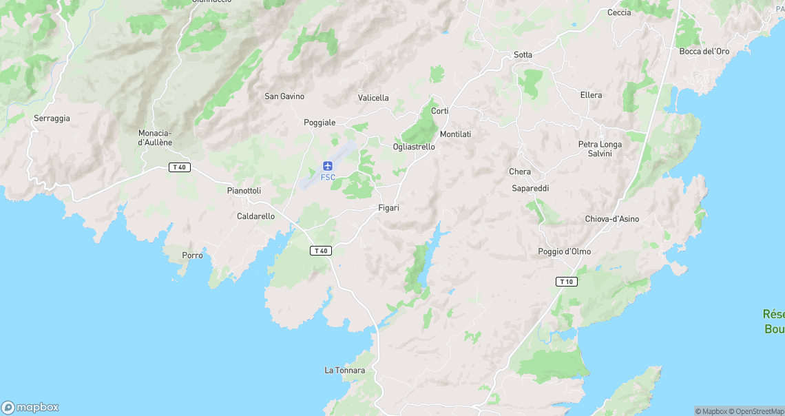 Localisation de la voiture à Figari