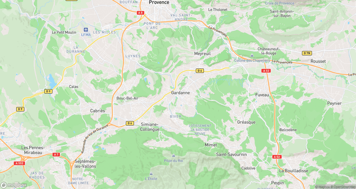 Localisation de la voiture à Gardanne