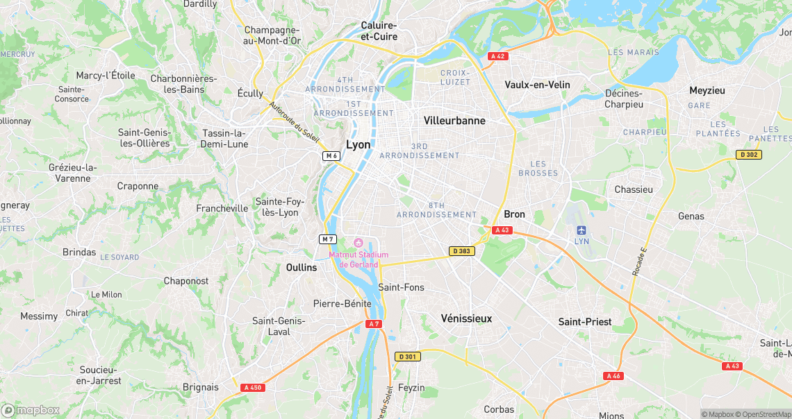 Localisation de la voiture à Lyon