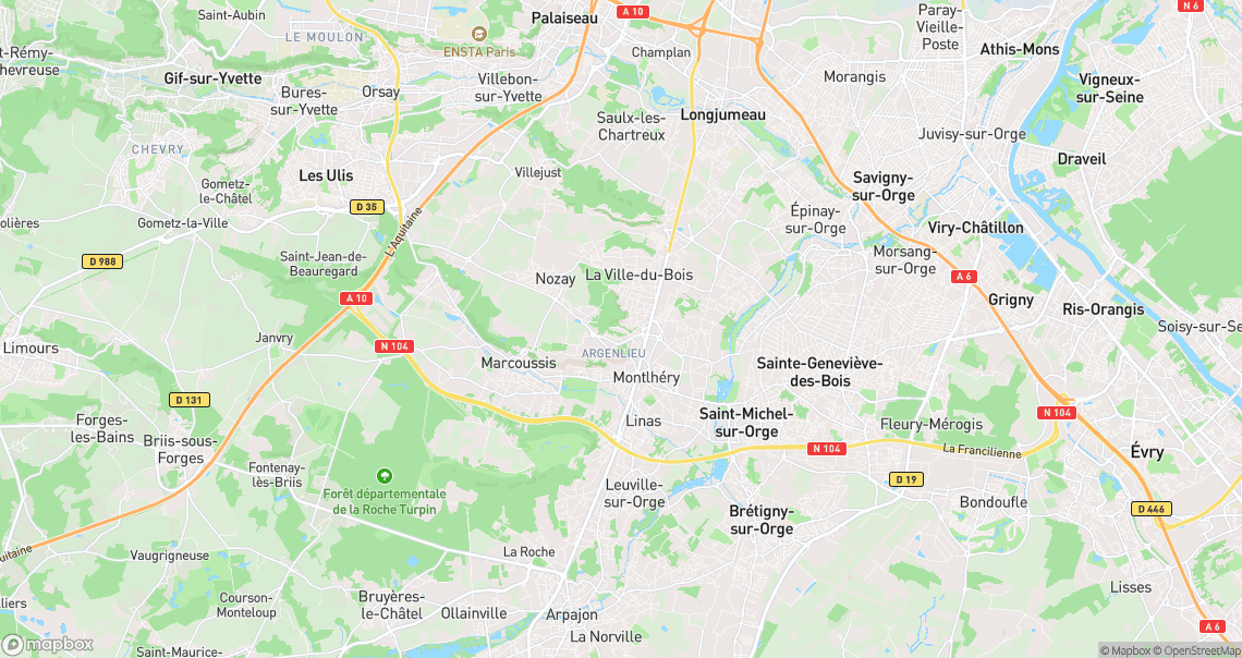 Localisation de la voiture à Montlhéry