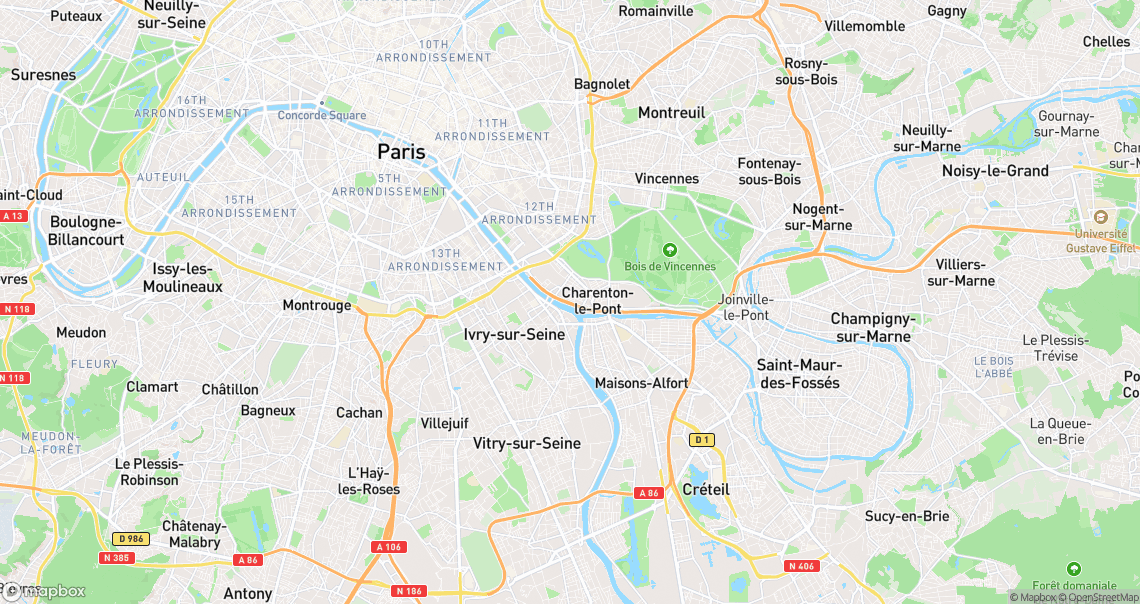Localisation de la voiture à Charenton-le-Pont