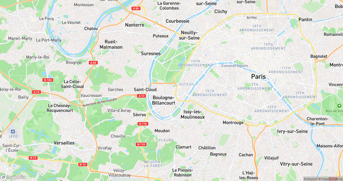 Localisation de la voiture à Boulogne-Billancourt