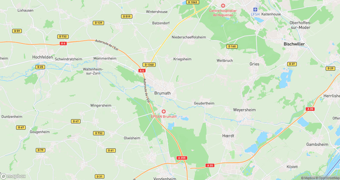 Localisation de la voiture à Brumath