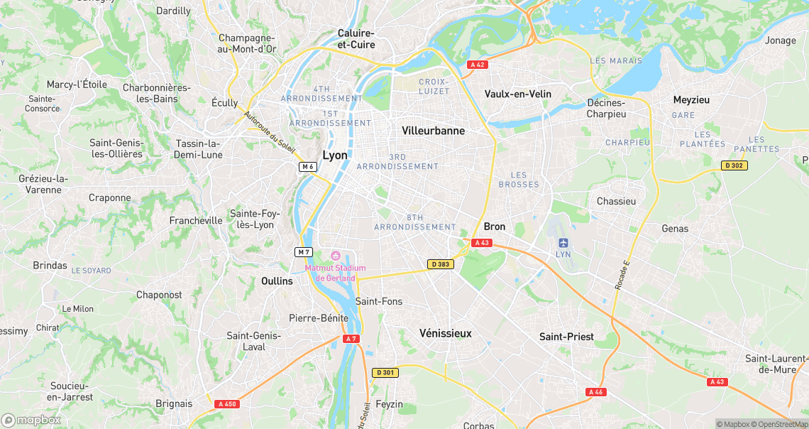 Localisation de la voiture à Lyon