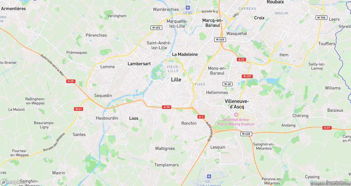 Localisation de la voiture à Lille