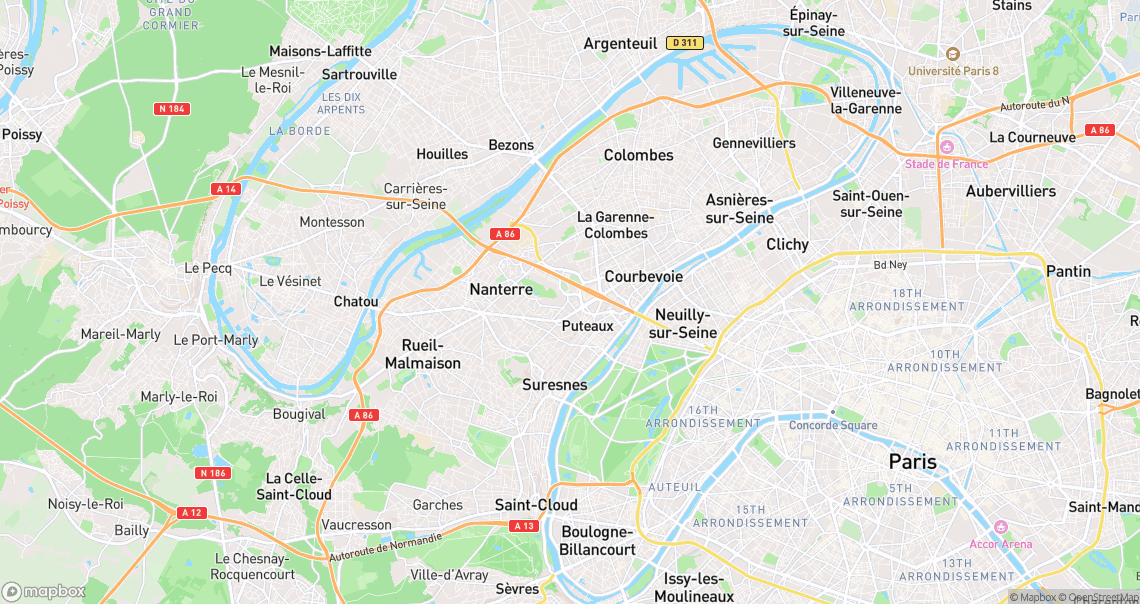 Localisation de la voiture à Puteaux