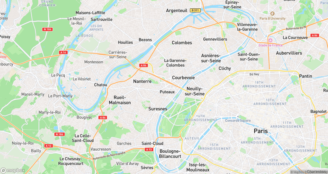 Localisation de la voiture à Puteaux