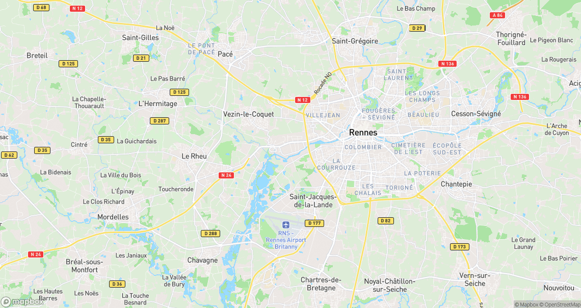 Localisation de la voiture à Rennes