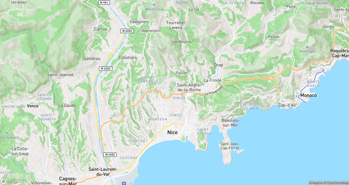 Localisation de la voiture à Nice