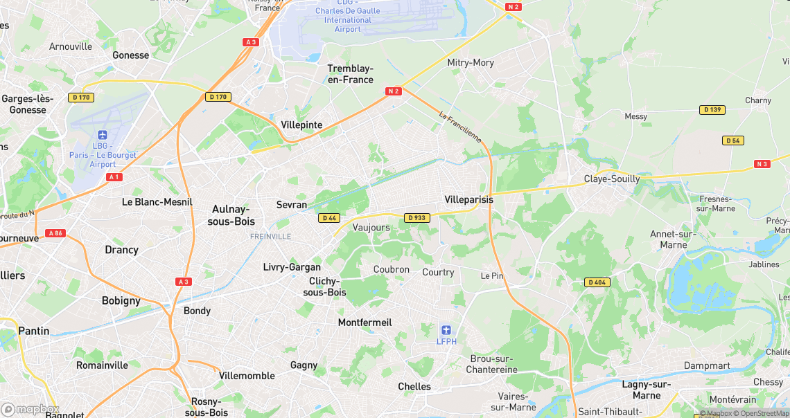 Localisation de la voiture à Vaujours