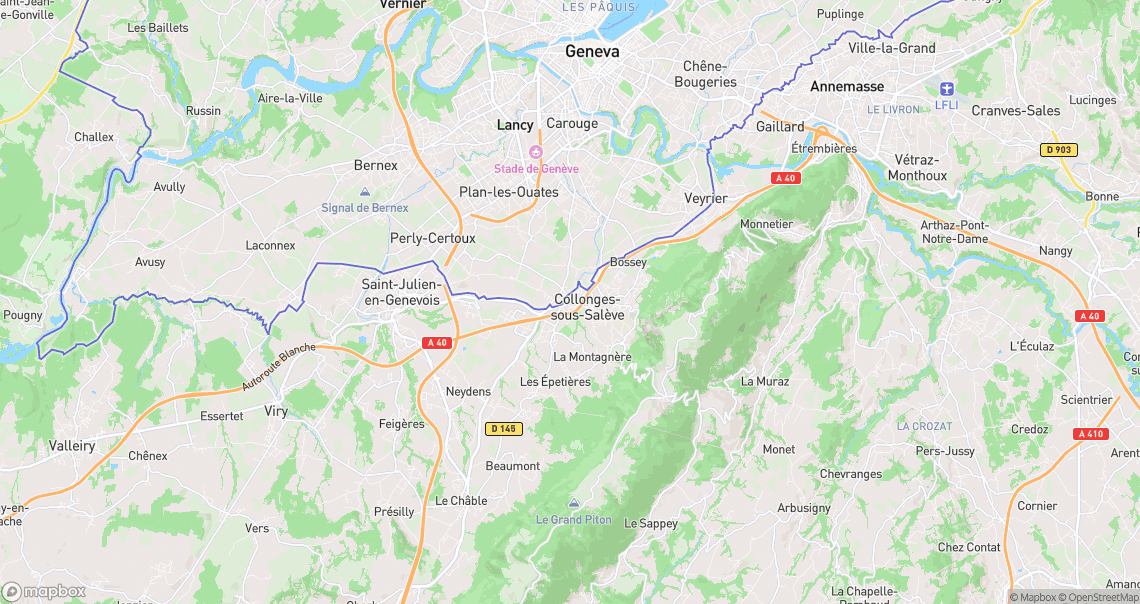 Localisation de la voiture à Collonges-sous-Salève