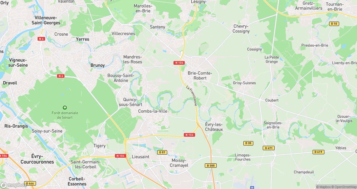 Localisation de la voiture à Brie-Comte-Robert