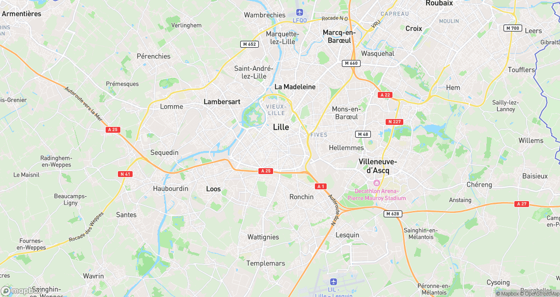 Localisation de la voiture à Lille