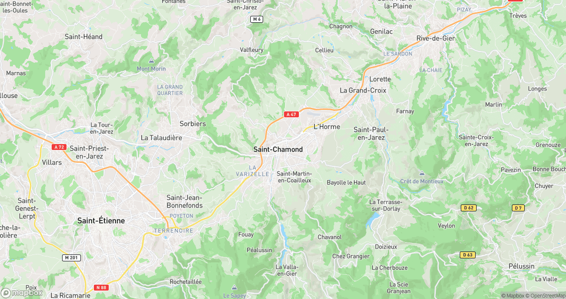 Localisation de la voiture à Saint-Chamond