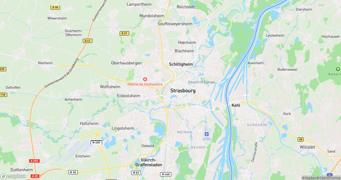Localisation de la voiture à Strasbourg
