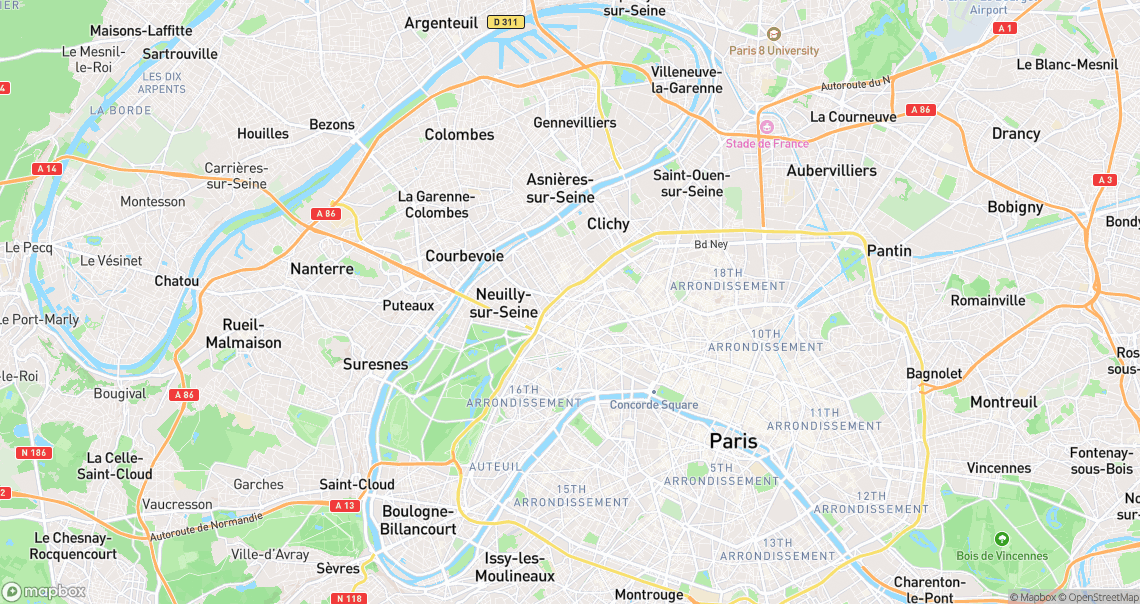 Localisation de la voiture à Paris