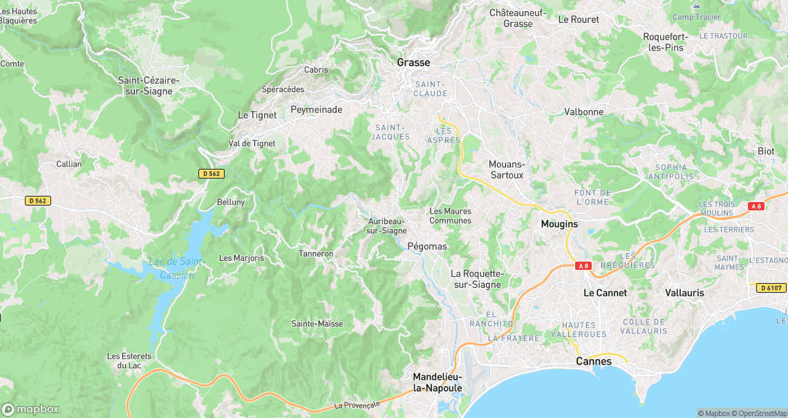 Localisation de la voiture à Auribeau-sur-Siagne