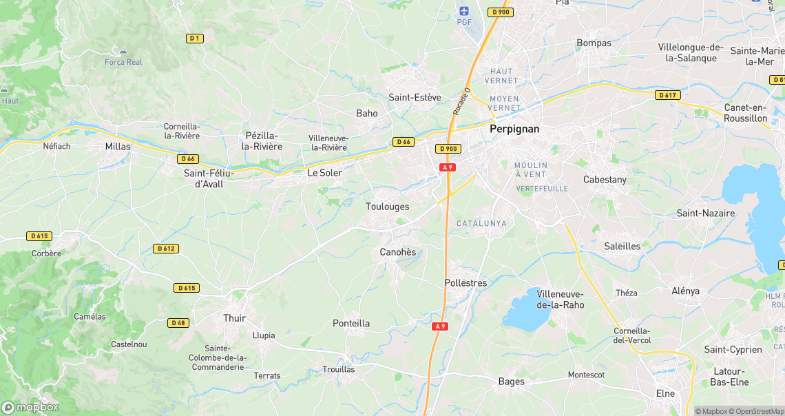 Localisation de la voiture à Toulouges