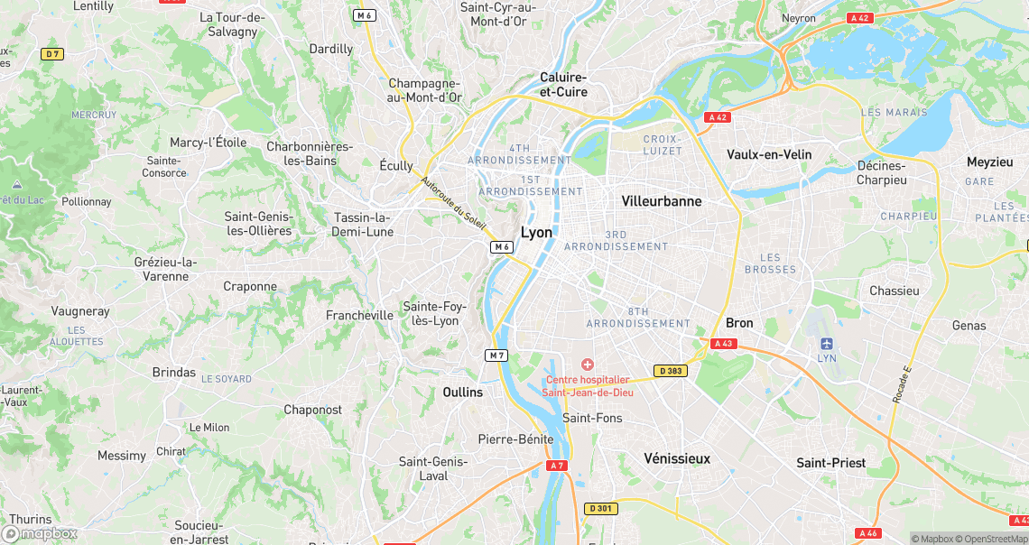 Localisation de la voiture à Lyon