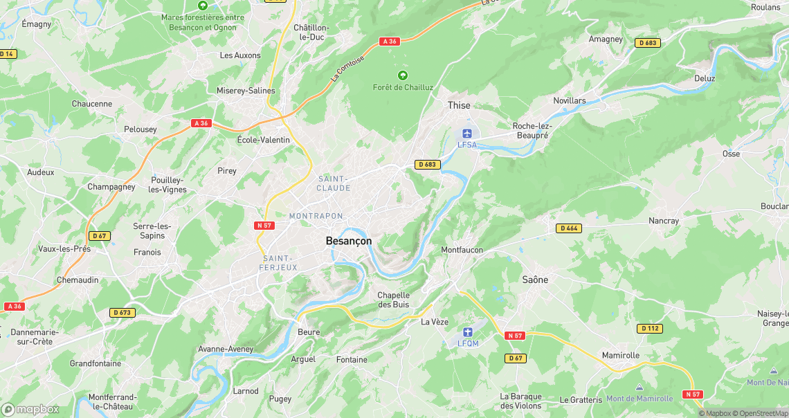 Localisation de la voiture à Besançon