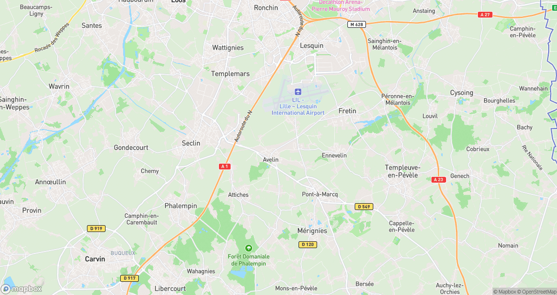 Localisation de la voiture à Avelin