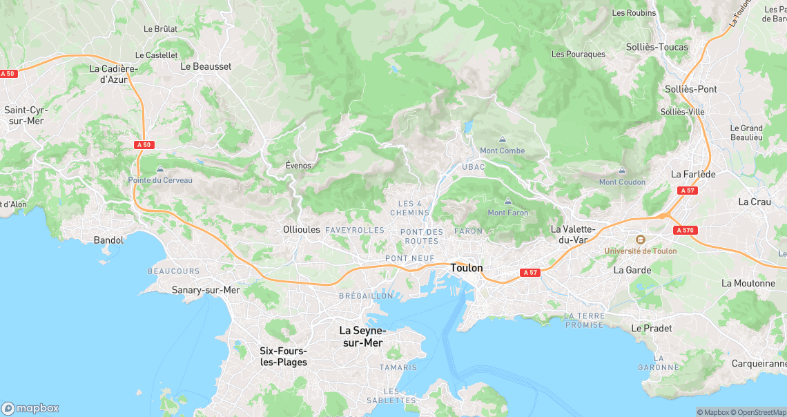 Localisation de la voiture à Toulon
