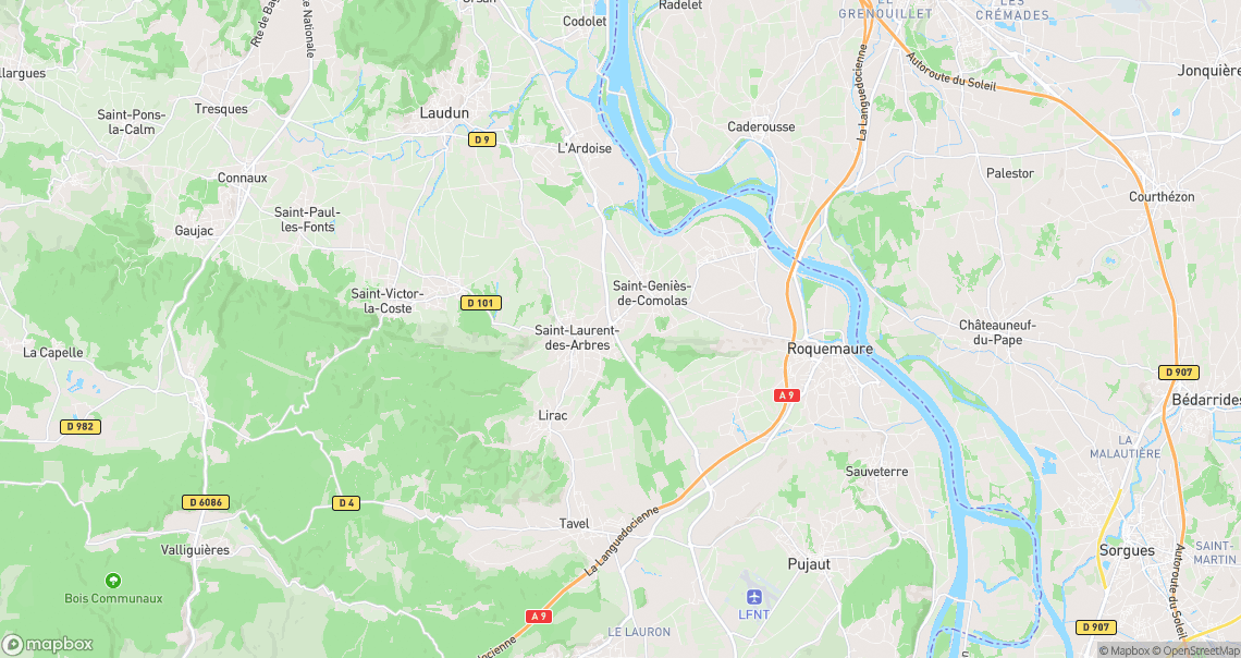 Localisation de la voiture à Saint-Laurent-des-Arbres