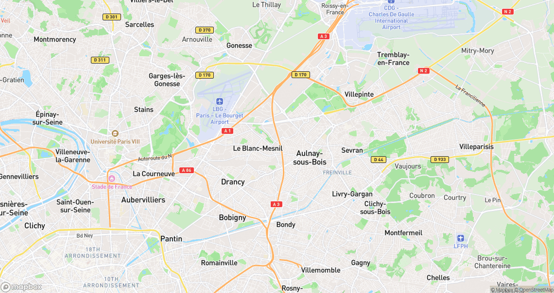 Localisation de la voiture à Le Blanc-Mesnil