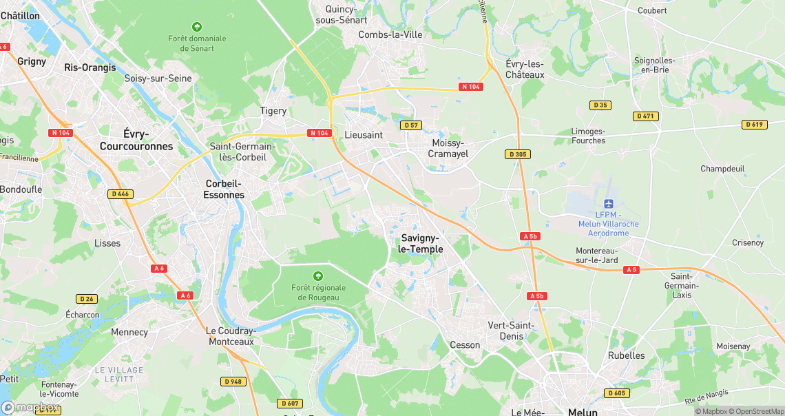 Localisation de la voiture à Savigny-le-Temple