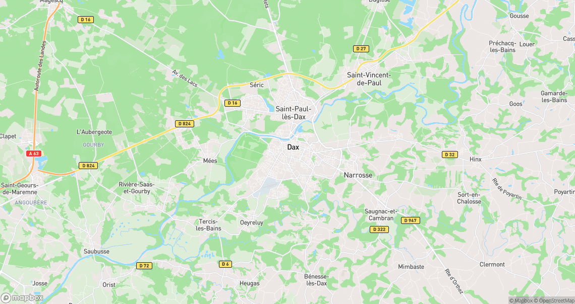 Localisation de la voiture à Dax