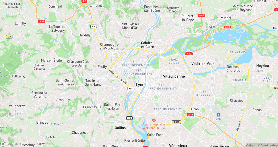 Localisation de la voiture à Lyon