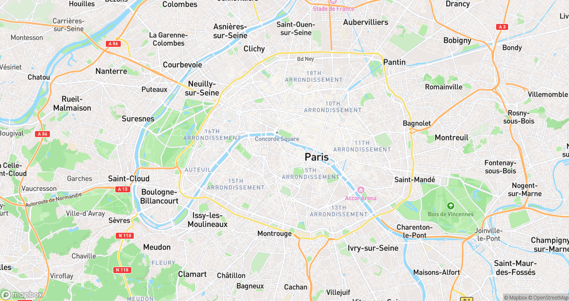 Localisation de la voiture à Paris