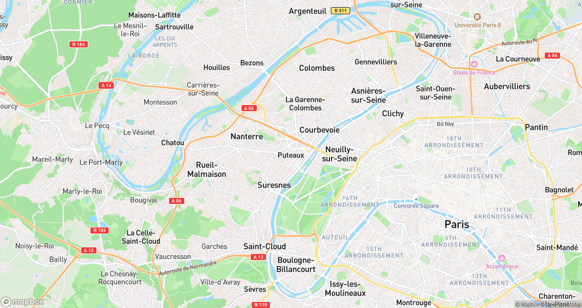 Localisation de la voiture à Puteaux