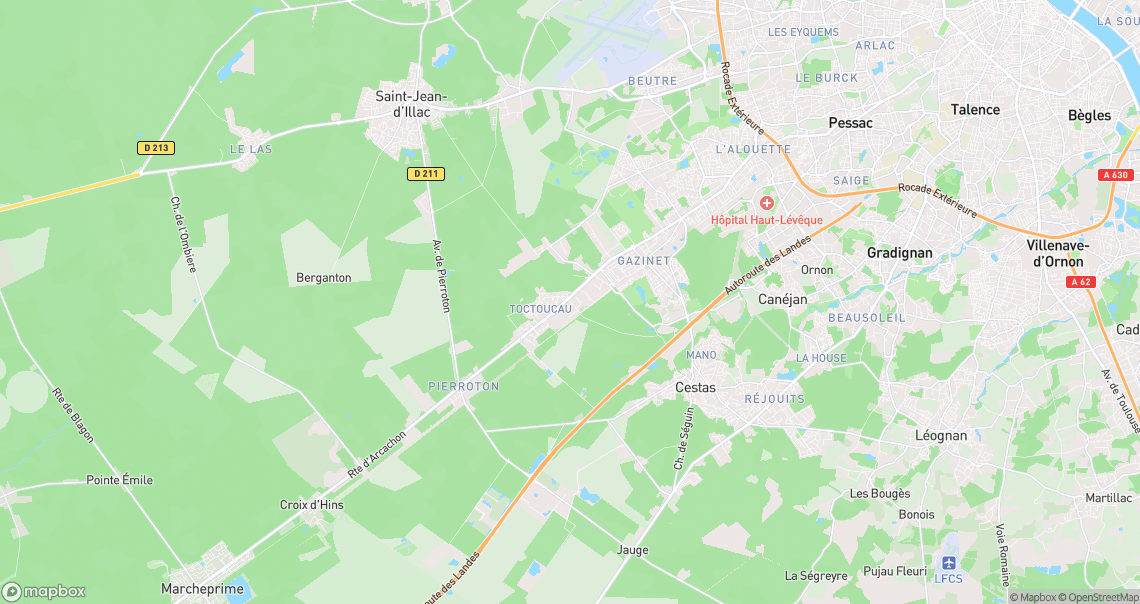 Localisation de la voiture à Cestas