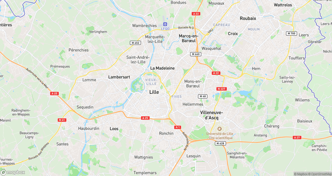 Localisation de la voiture à Lille