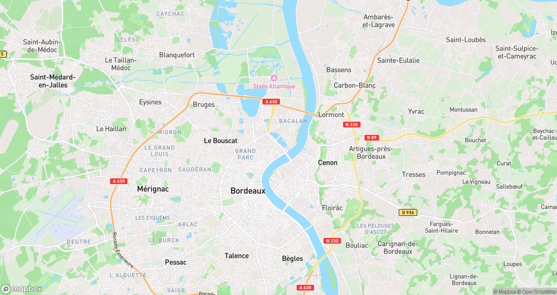Localisation de la voiture à Bordeaux