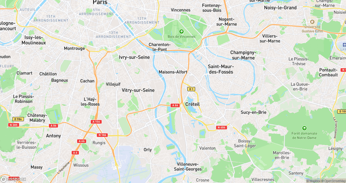 Localisation de la voiture à Alfortville