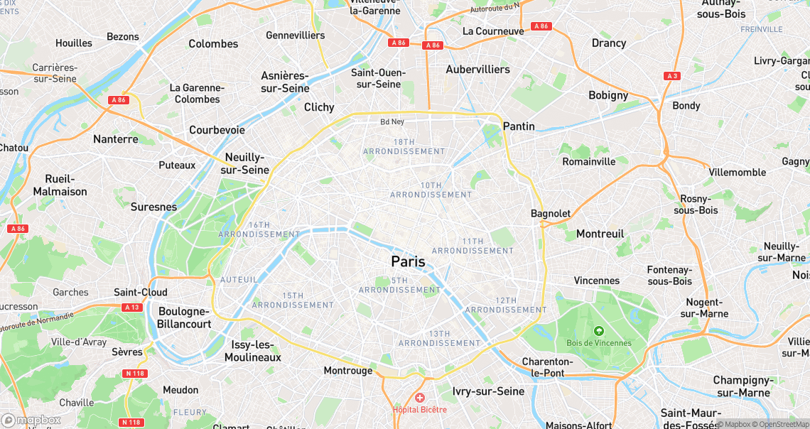 Localisation de la voiture à Paris