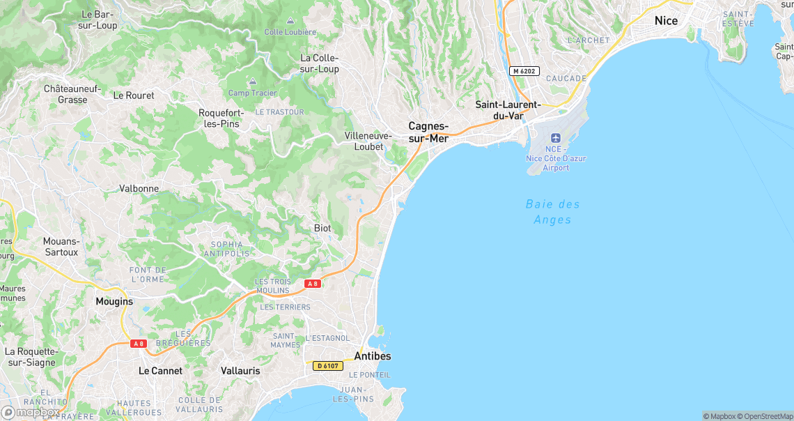 Localisation de la voiture à Villeneuve-Loubet