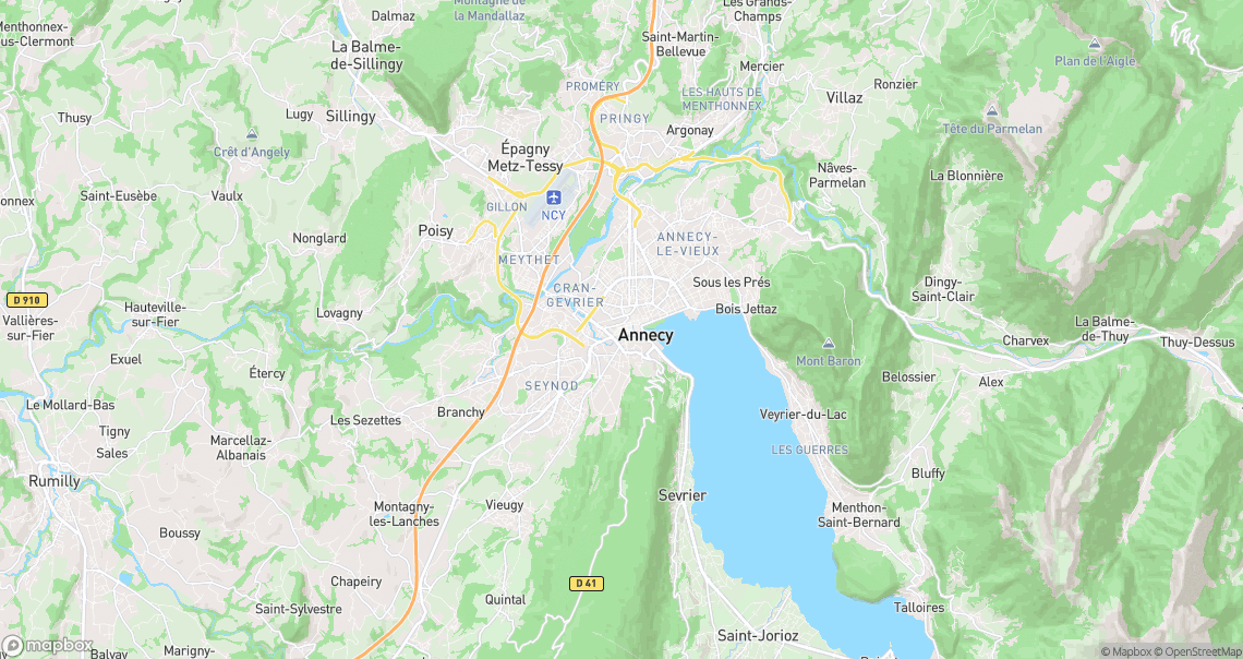 Localisation de la voiture à Annecy