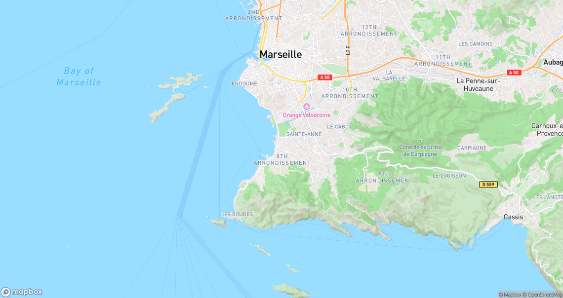 Localisation de la voiture à Marseille