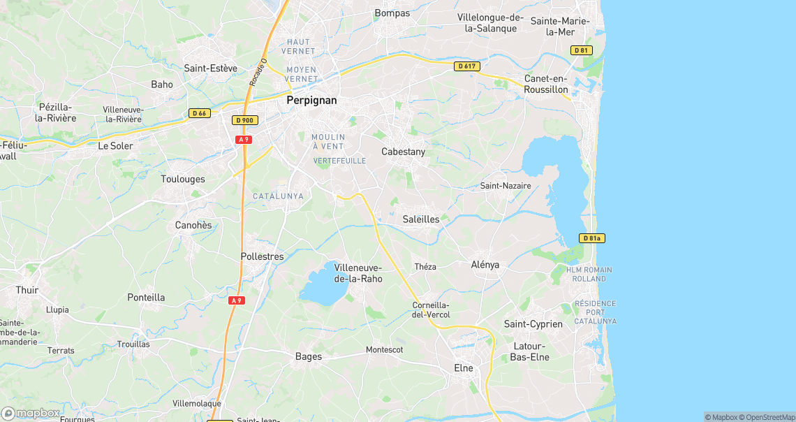 Localisation de la voiture à Saleilles