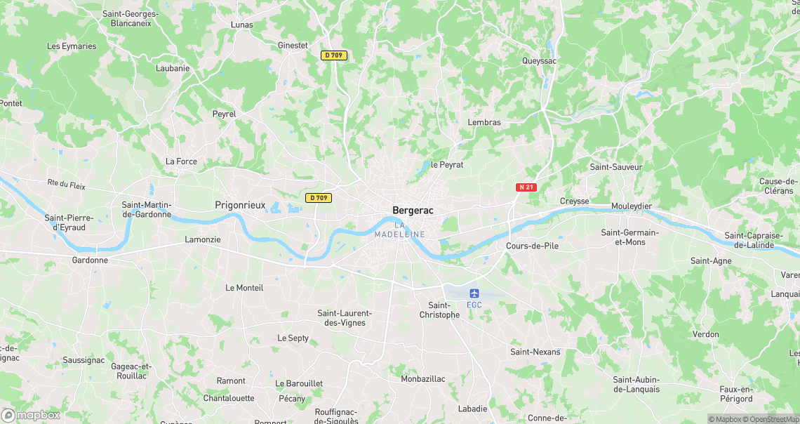 Localisation de la voiture à Bergerac