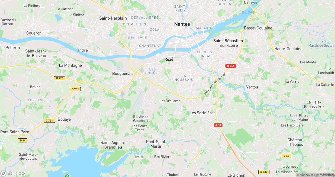 Localisation de la voiture à Bouguenais
