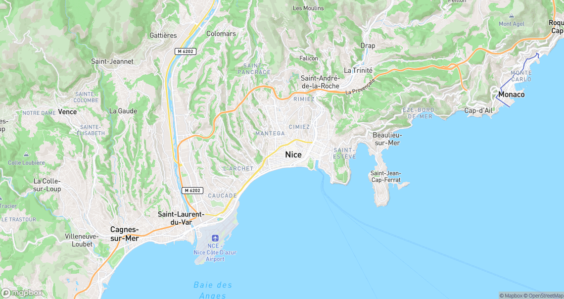Localisation de la voiture à Nice