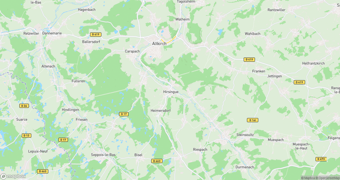 Localisation de la voiture à Hirsingue