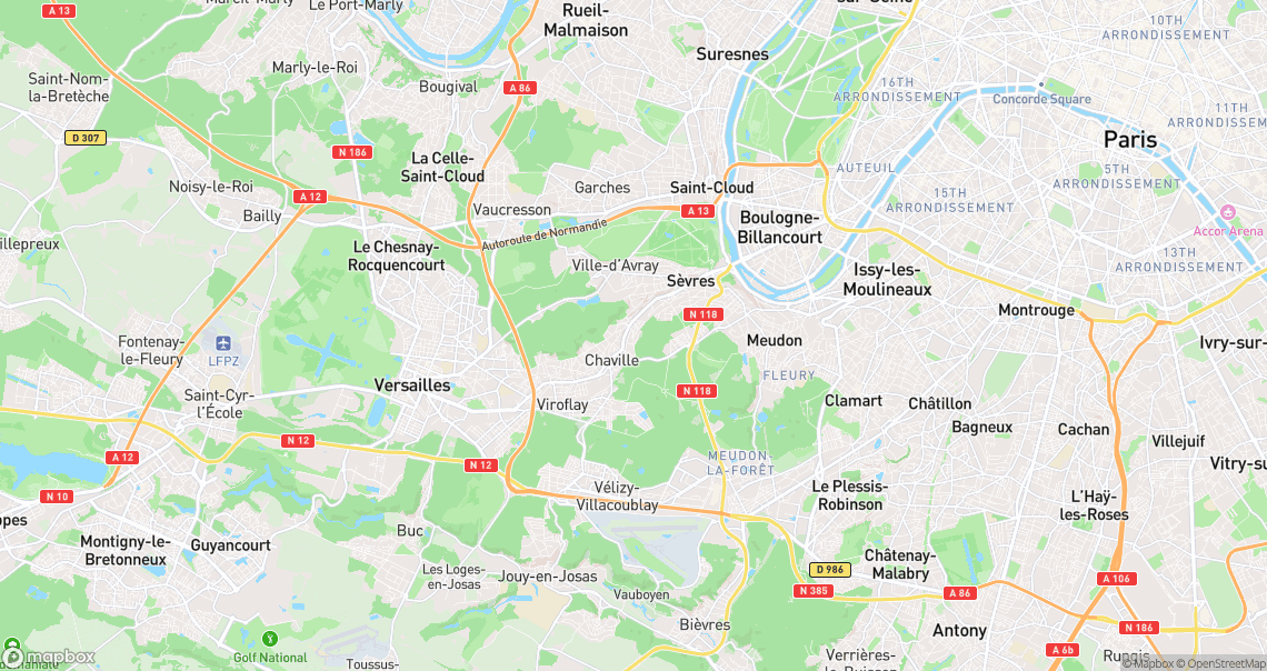 Localisation de la voiture à Chaville