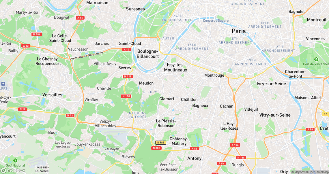 Localisation de la voiture à Clamart