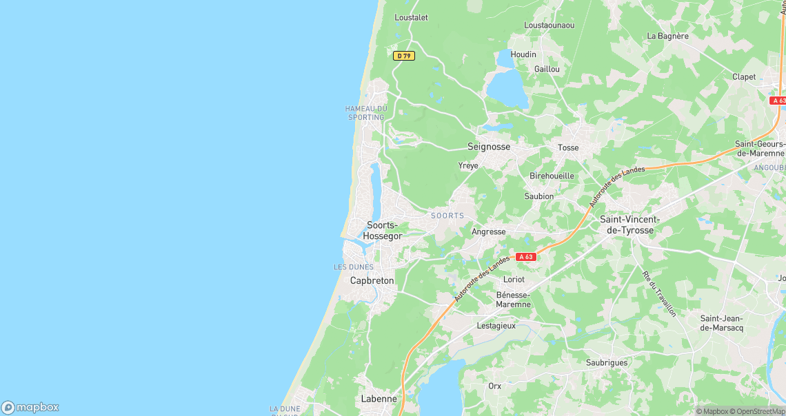 Localisation de la voiture à Soorts-Hossegor
